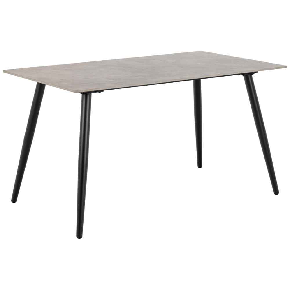 Waukee Ceramic Dining Table With 4 Chairs - Grey And Beige