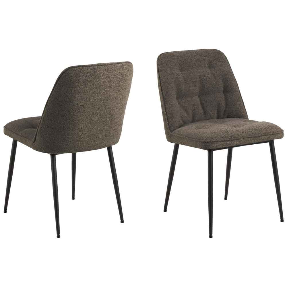 Waukee Ceramic Dining Table With 4 Chairs - Grey And Taupe