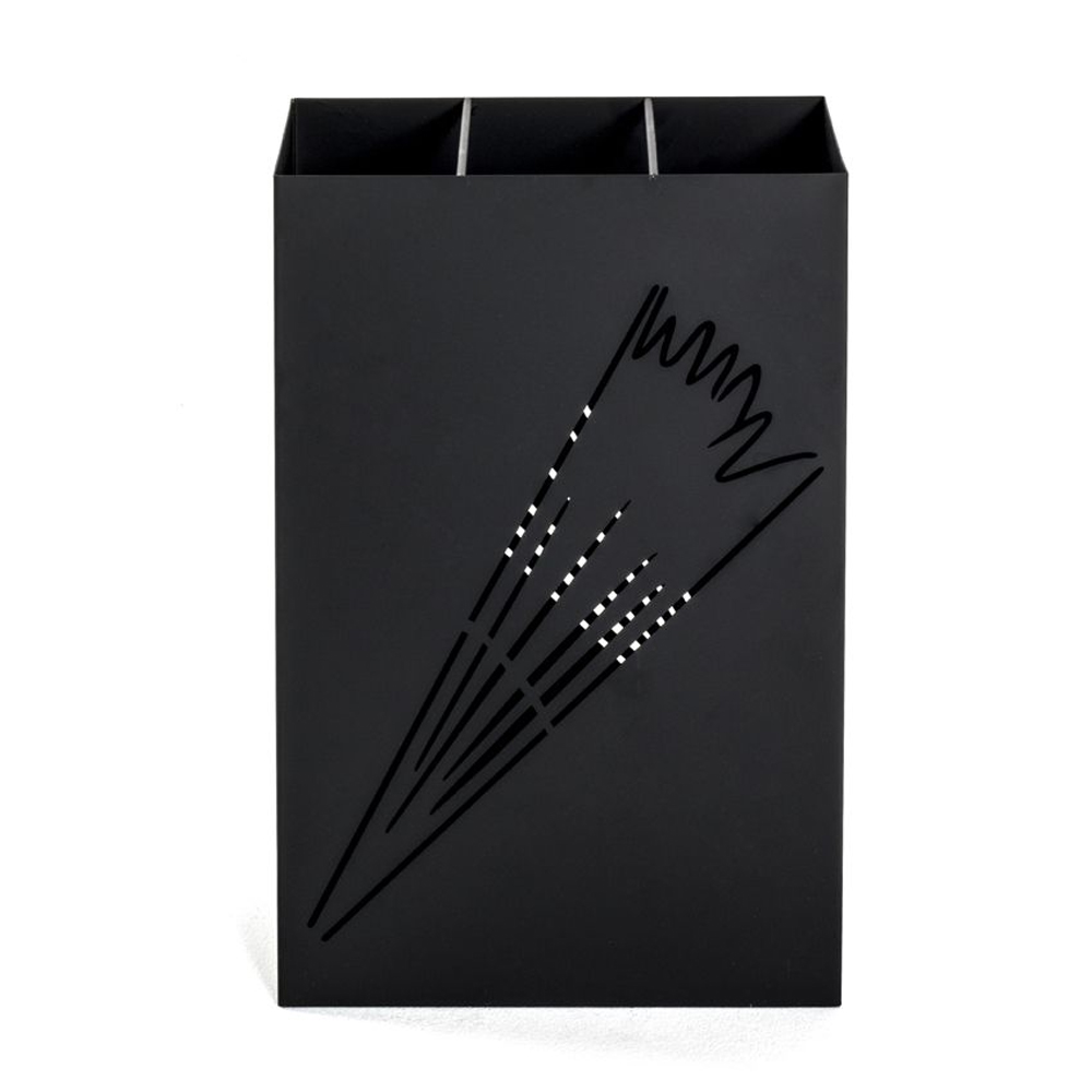 Wauseon Small Metal Umbrella Stand In Black