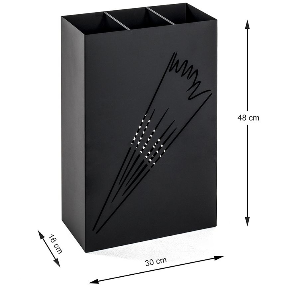 Wauseon Small Metal Umbrella Stand In Black