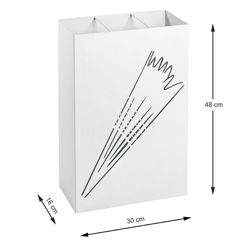 Wauseon Small Metal Umbrella Stand In White