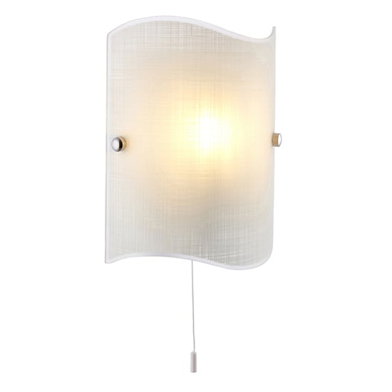 Photo of Wave waved shaped glass wall light in white
