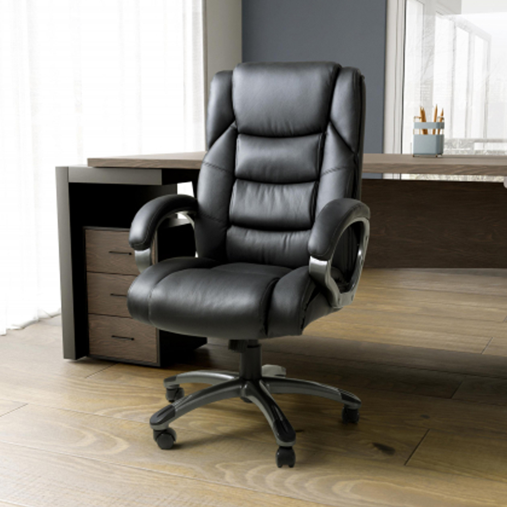 Waverly Executive Leather Home and Office Chair in Black