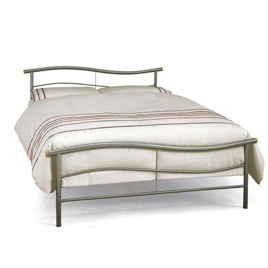 Waverly Metal Double Bed In Silver Furniture in Fashion