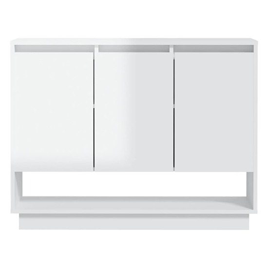 Wavery High Gloss Sideboard With 3 Doors In White_3