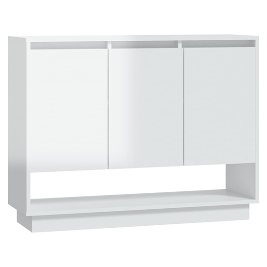 Wavery High Gloss Sideboard With 3 Doors In White_4