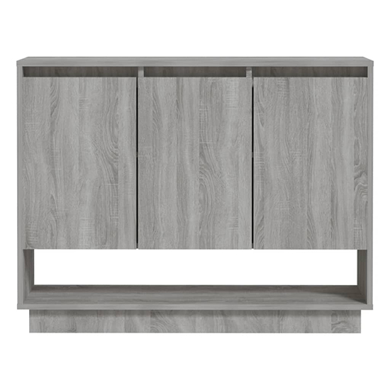 Wavery Wooden Sideboard With 3 Doors In Grey Sonoma Oak