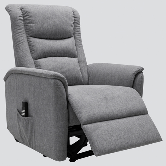 Read more about Waves electric fabric lift and tilt recliner armchair in grey