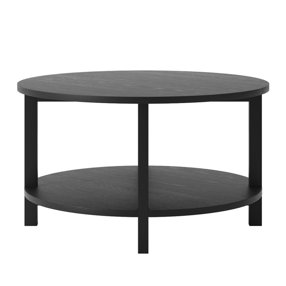 Waycross Wooden Coffee Table With Undershelf In Black