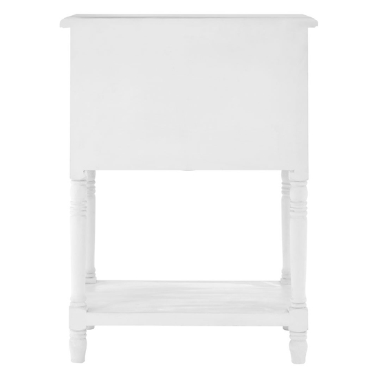 Waymore Wooden Side Table With 3 Drawers In White