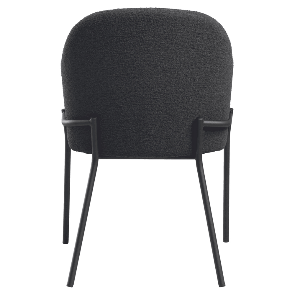Wayne Fabric Armchair In Dark Grey