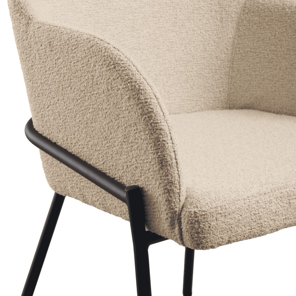 Wayne Fabric Armchair In Natural