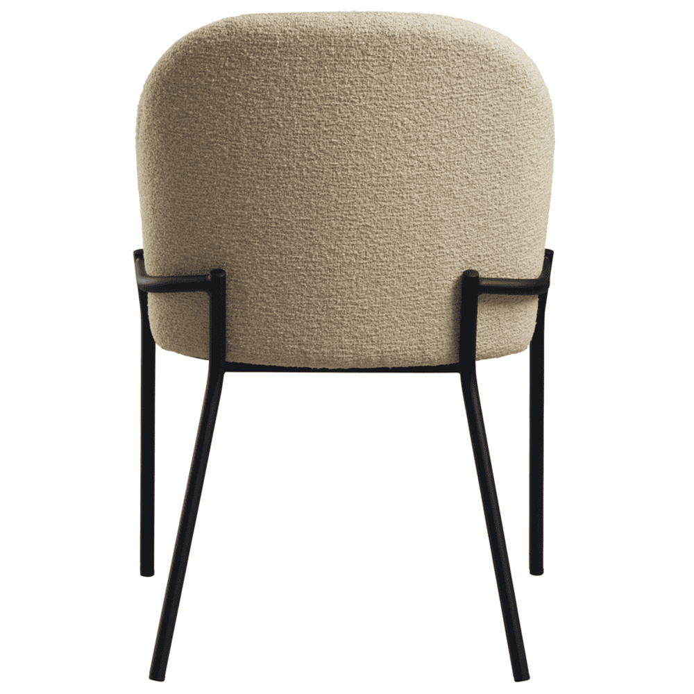 Wayne Natural Fabric Side Dining Chairs In Pair