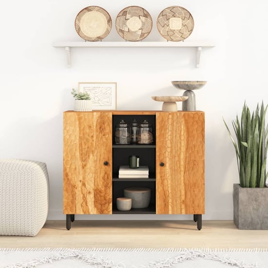 Product photograph of Wealden Acacia Wood Storage Cabinet With 2 Doors In Natural from Furniture in Fashion