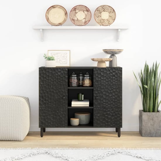 Read more about Wealden mango wood storage cabinet with 2 doors in black