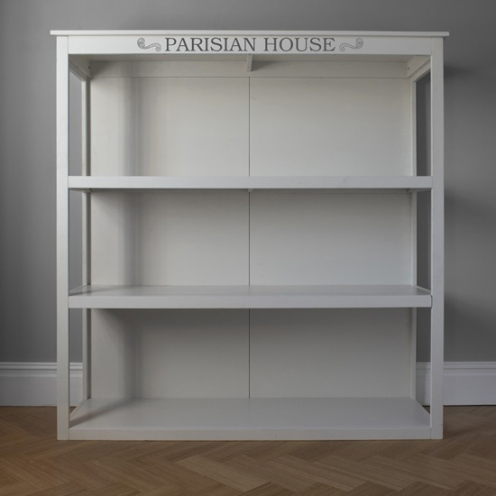 Weathered Wooden Floor Standing Shelving Unit In White Weathered Wooden Floor Standing