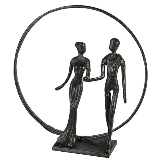 Product photograph of Wedding Iron Design Sculpture In Burnished Bronze from Furniture in Fashion