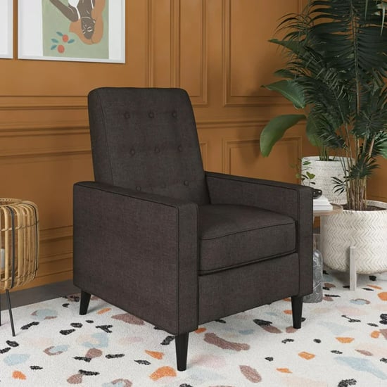 Weiser Linen Fabric Recliner Chair In Grey