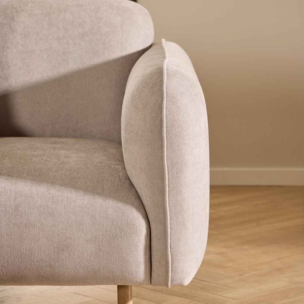 Welch Fabric 2.5+3 Seater Sofa In Fay Beige
