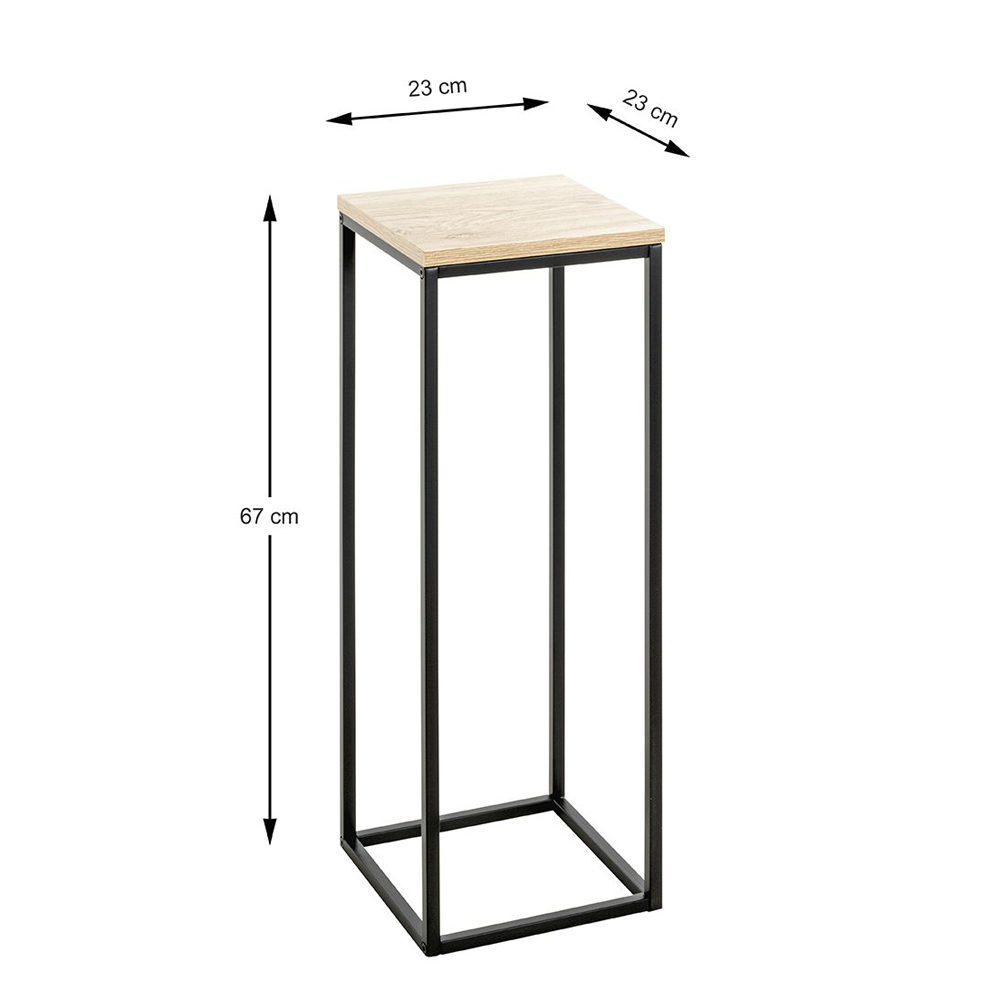 Wembley Large Wooden Planter In Oak And Black