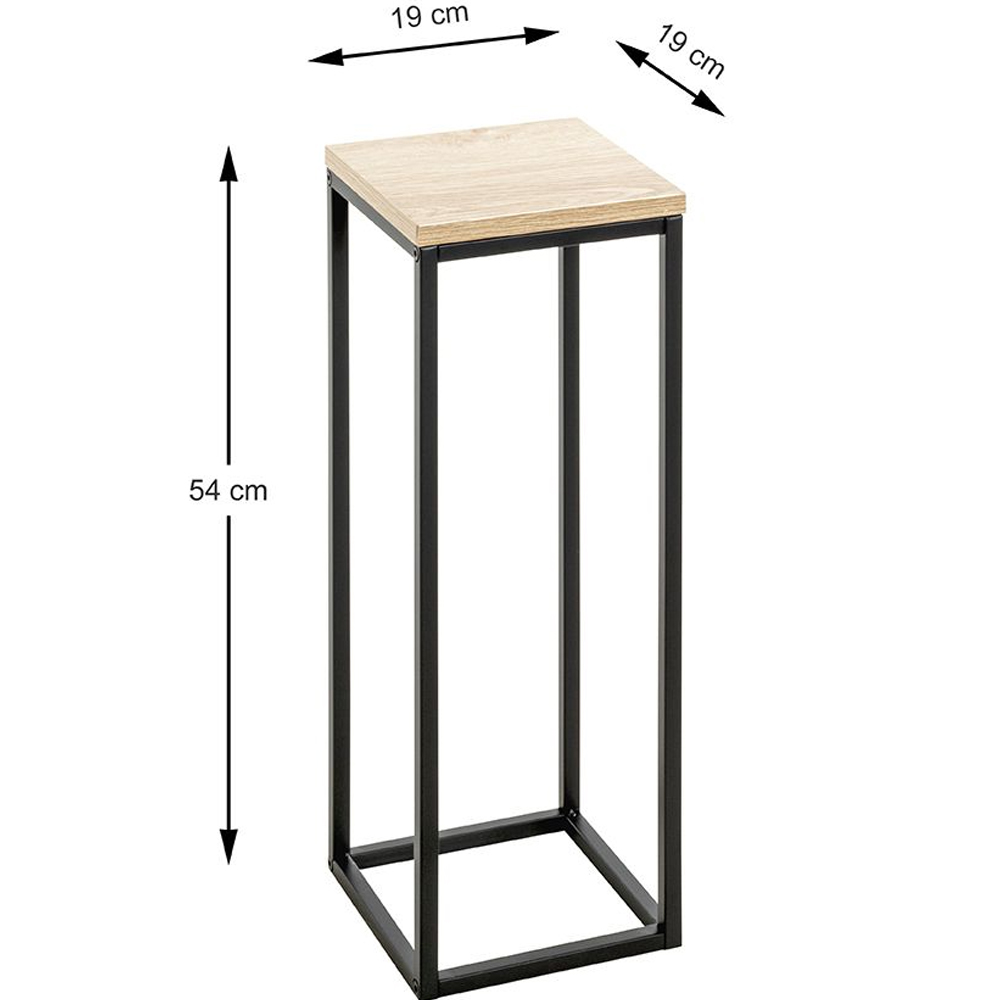 Wembley Smalll Wooden Planter In Oak And Black