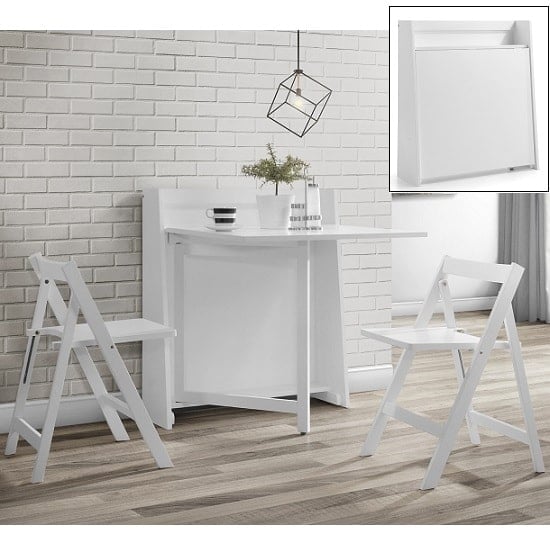 Photo of Hanaye folding console in to a dining table set in white