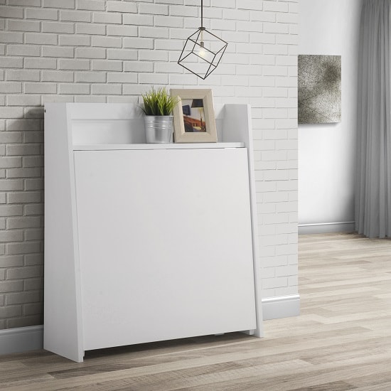 Hanaye Folding Console In To A Dining Table Set In White