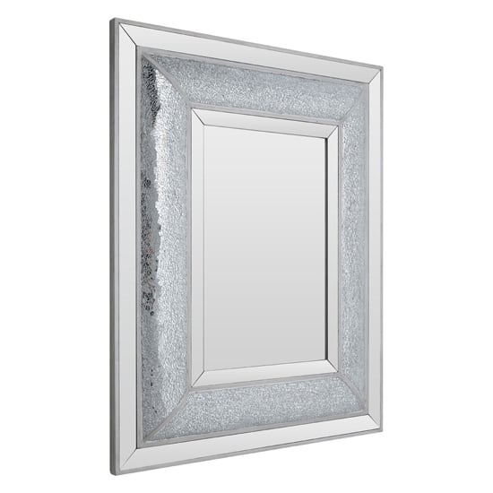 Product photograph of Wendy Rectangular Wall Bedroom Mirror In Antique Silver Frame from Furniture in Fashion