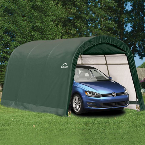 Product photograph of Wentnor Round Top 10x15 Auto Shelter Shed In Green from Furniture in Fashion
