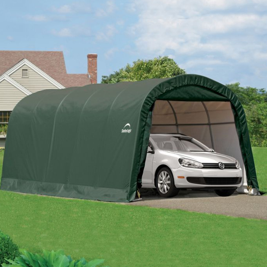 Product photograph of Wentnor Round Top 10x20 Auto Shelter Shed In Green from Furniture in Fashion