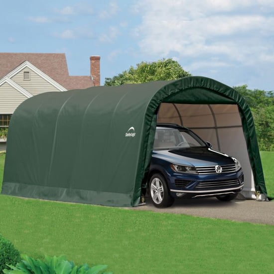 Photo of Wentnor round top 12x20 auto shelter shed in green