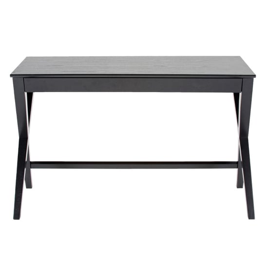 Read more about Werito wooden computer desk with 1 drawer in black