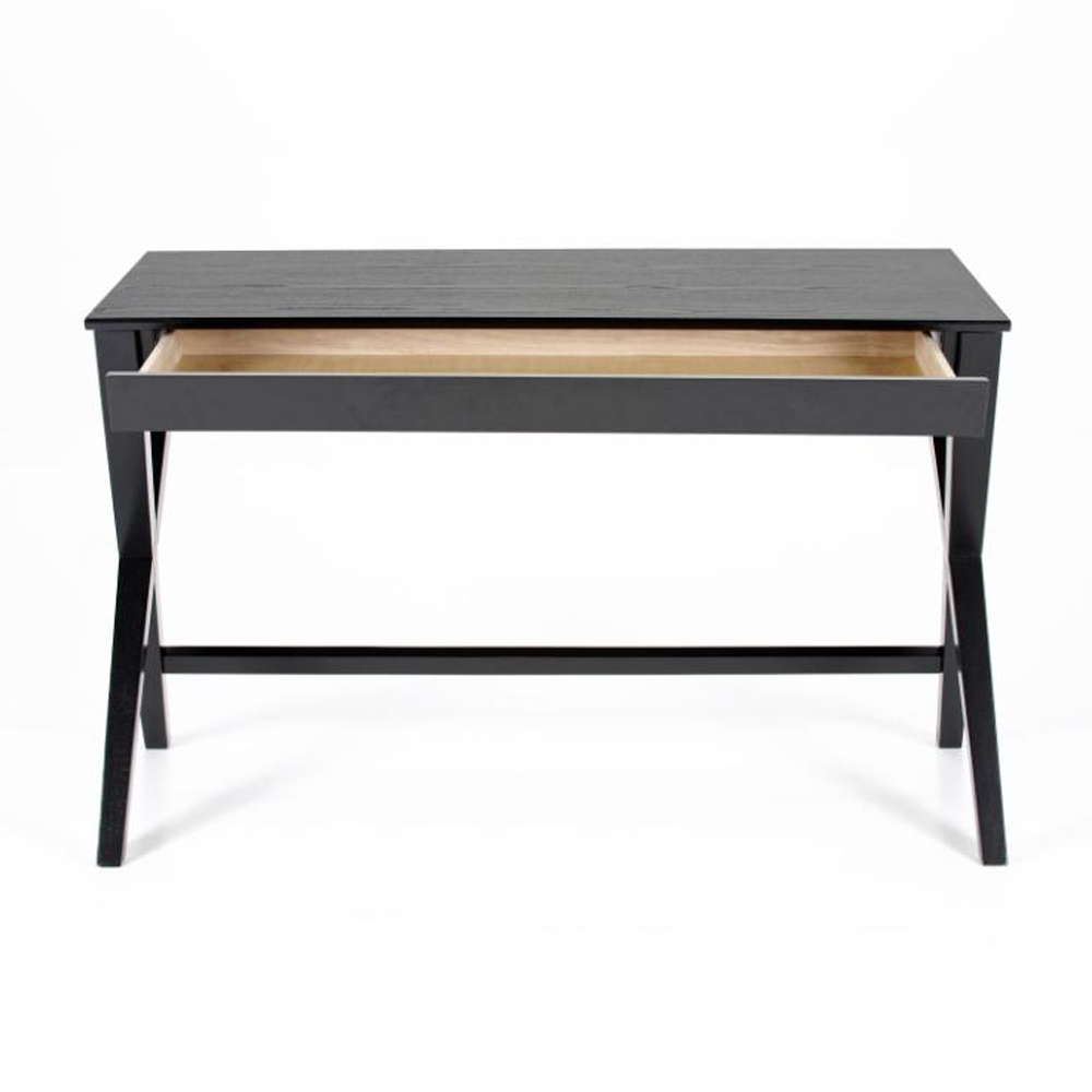 Werito Wooden Laptop Desk With 1 Drawer In Black