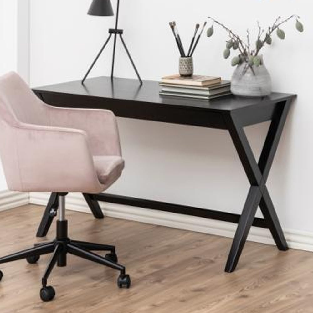 Werito Wooden Laptop Desk With 1 Drawer In Black