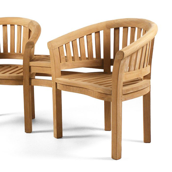 Wesley Wooden Companion Seating Bench In Teak