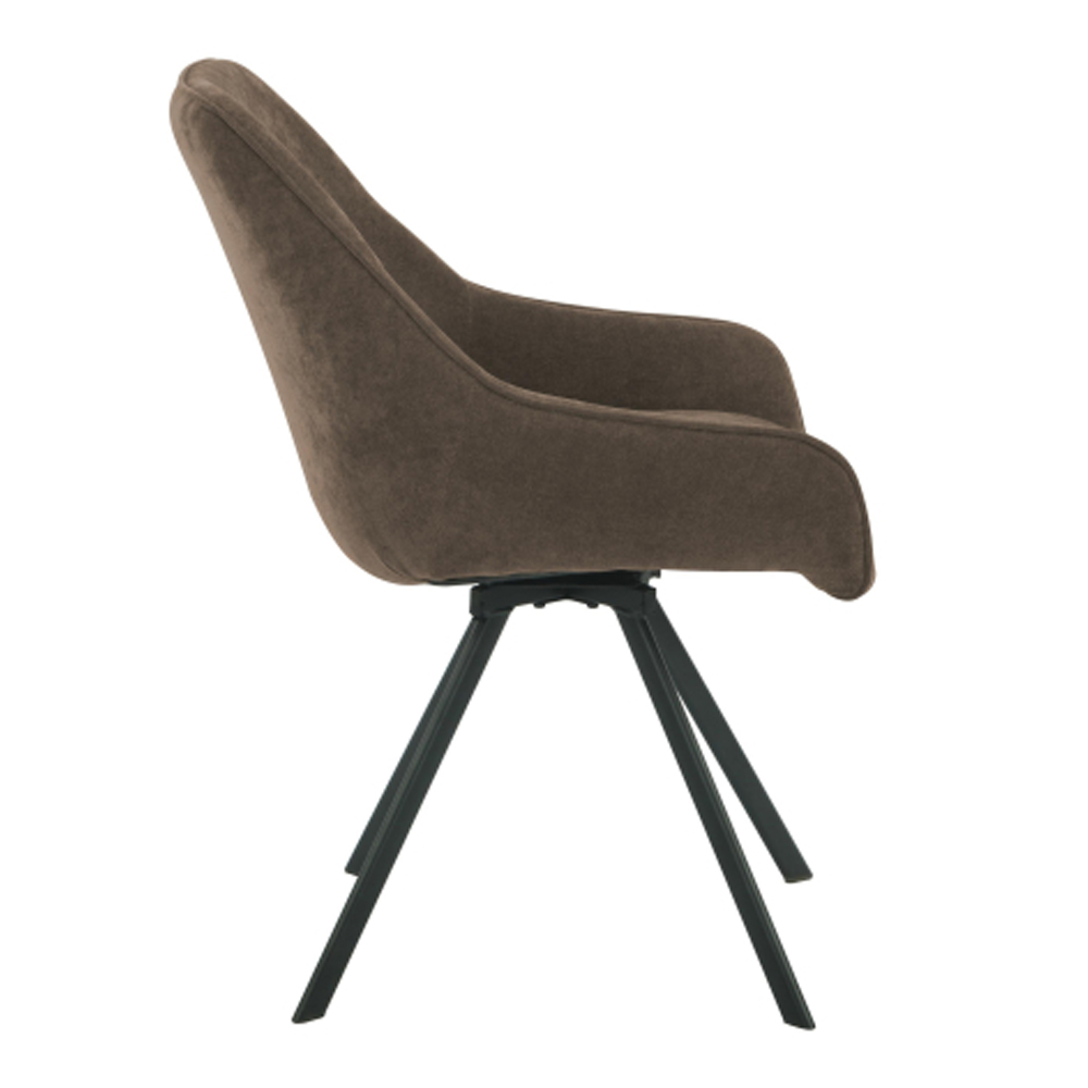 Westbrook Brown Fabric Dining Chairs in Pair