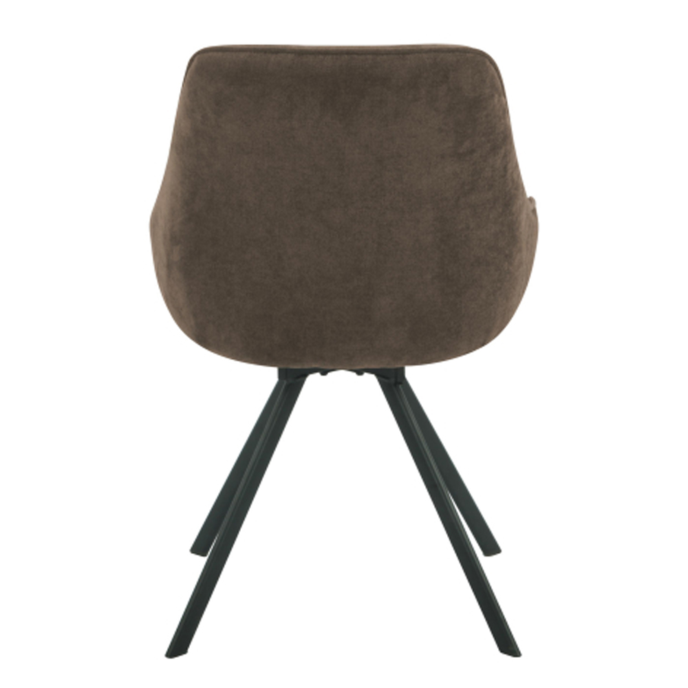 Westbrook Brown Fabric Dining Chairs in Pair