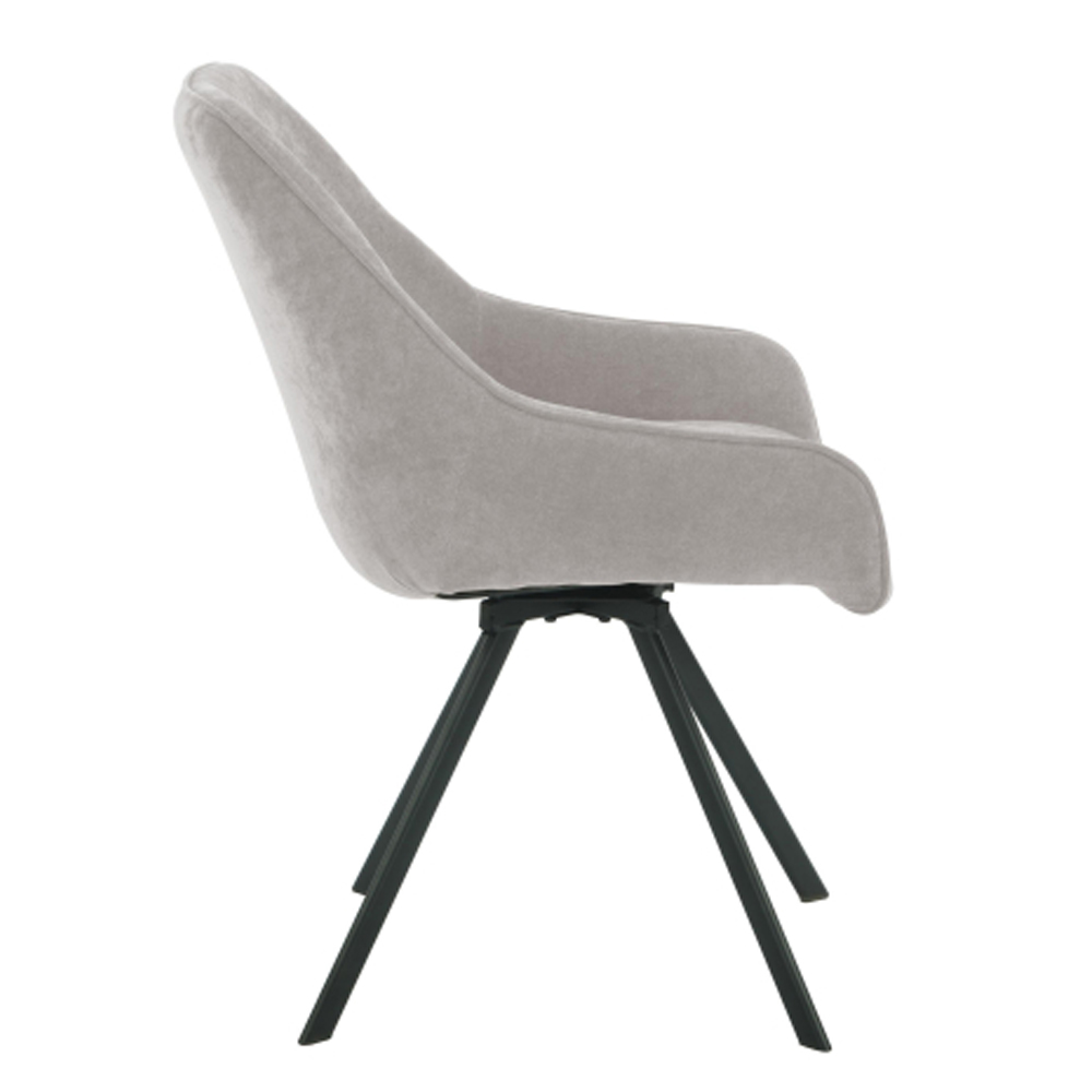 Westbrook Dark Oatmeal Fabric Dining Chairs in Pair