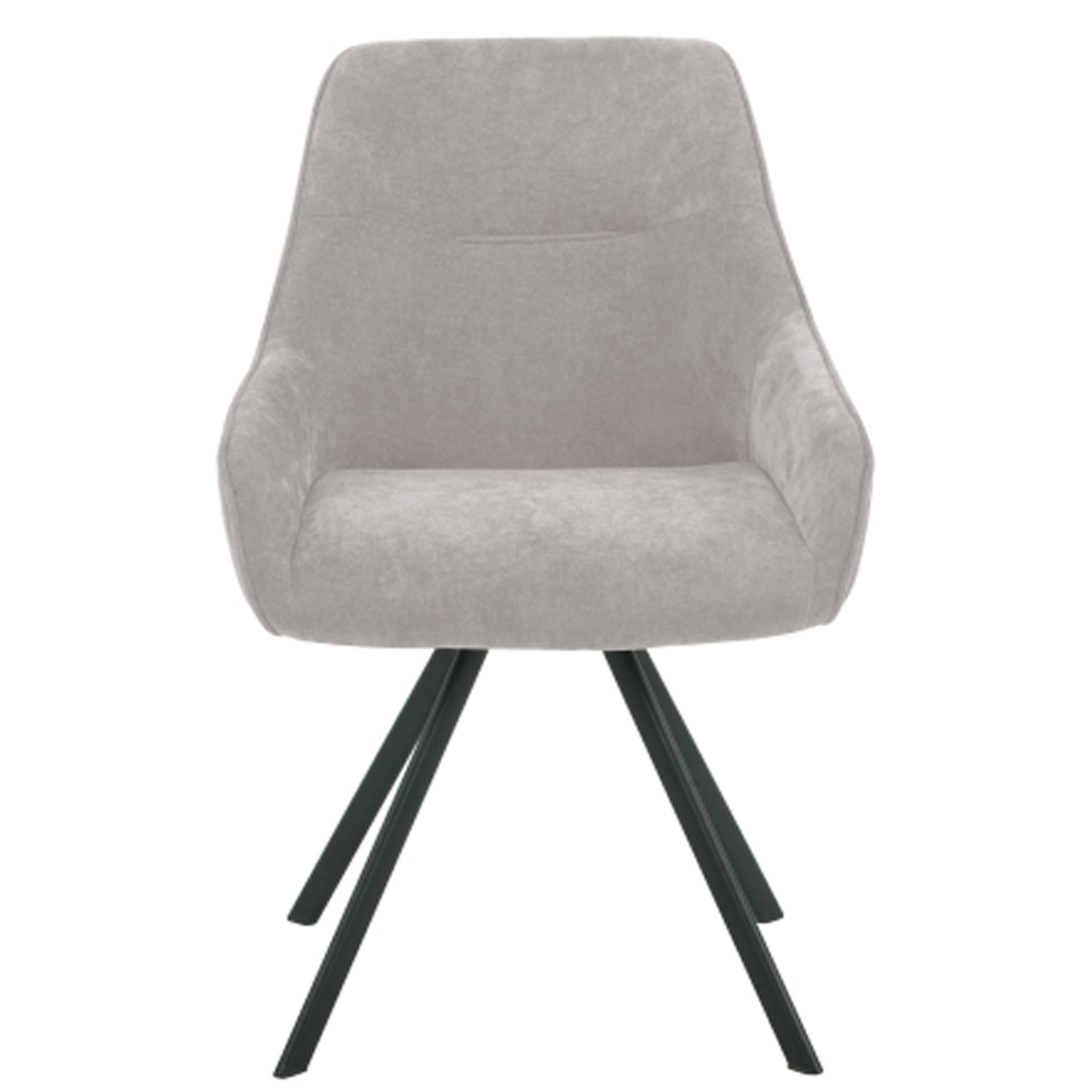 Westbrook Dark Oatmeal Fabric Dining Chairs in Pair