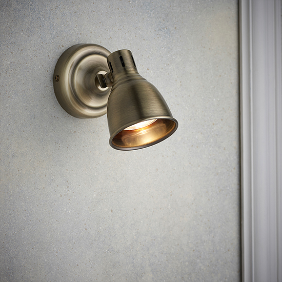 Westbury 1 Light Spotlight In Antique Brass