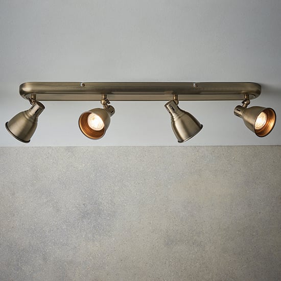 Read more about Westbury led 4 lights plate spotlight in antique brass