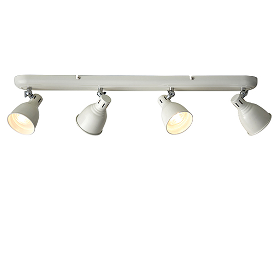 Westbury LED 4 Lights Plate Spotlight In Gloss Ivory And White