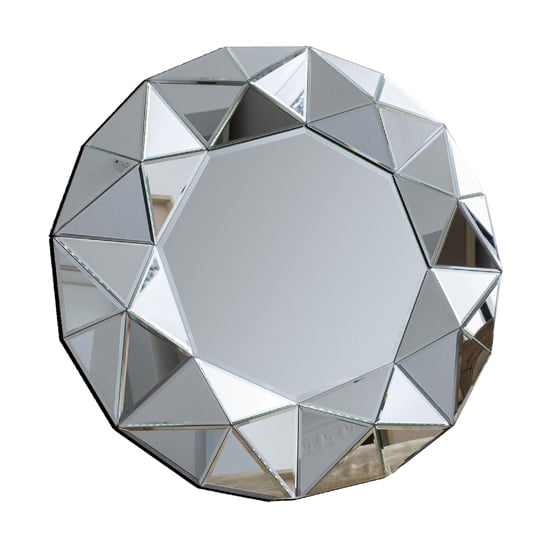 Westerly Bevelled Triangles Wall Mirror In Silver_2