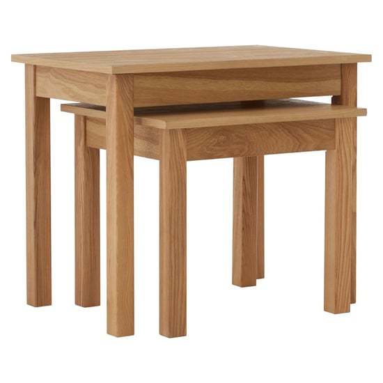 Photo of Westic wooden nest of 2 tables in natural