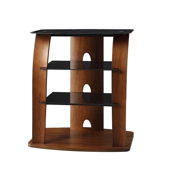Westin Contemporary Entertainment Unit In Black Glass And Walnut_2