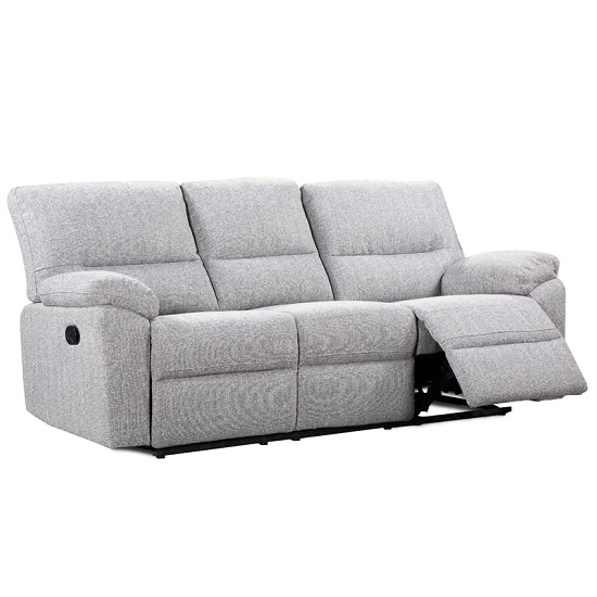 Westin 3 Seater Recliner Fabric Sofa In Sand And Zinc 31709