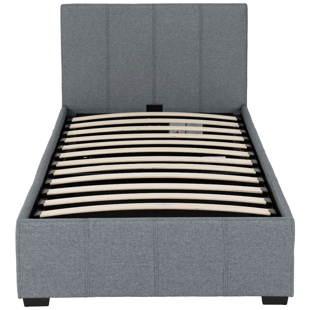 Westley Linen Fabric Ottoman Storage Single Bed in Grey