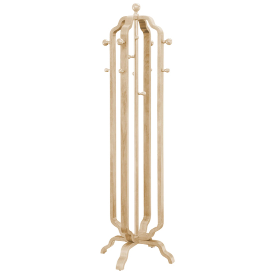Westo Wooden Coat Stand In Oak With 12 Hooks