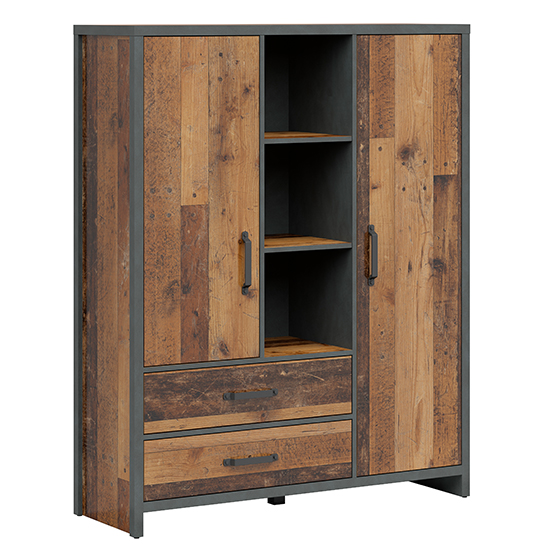 Weston Storage Cabinet With 2 Door 2 Drawer In Pine And Matera