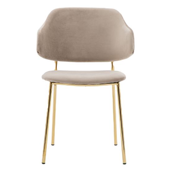 Whaler Taupe Fabric Dining Chairs In Pair